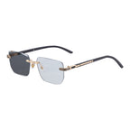 Geometric Photochromic Sunglasses for commuting and changing light | Wood-Grain Temple + Diamond-Cut Edge | ZX-3194
