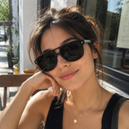 Square Navigator Sunglasses | Cutout-Bridge Rivet-Detail Eyewear | 9886P