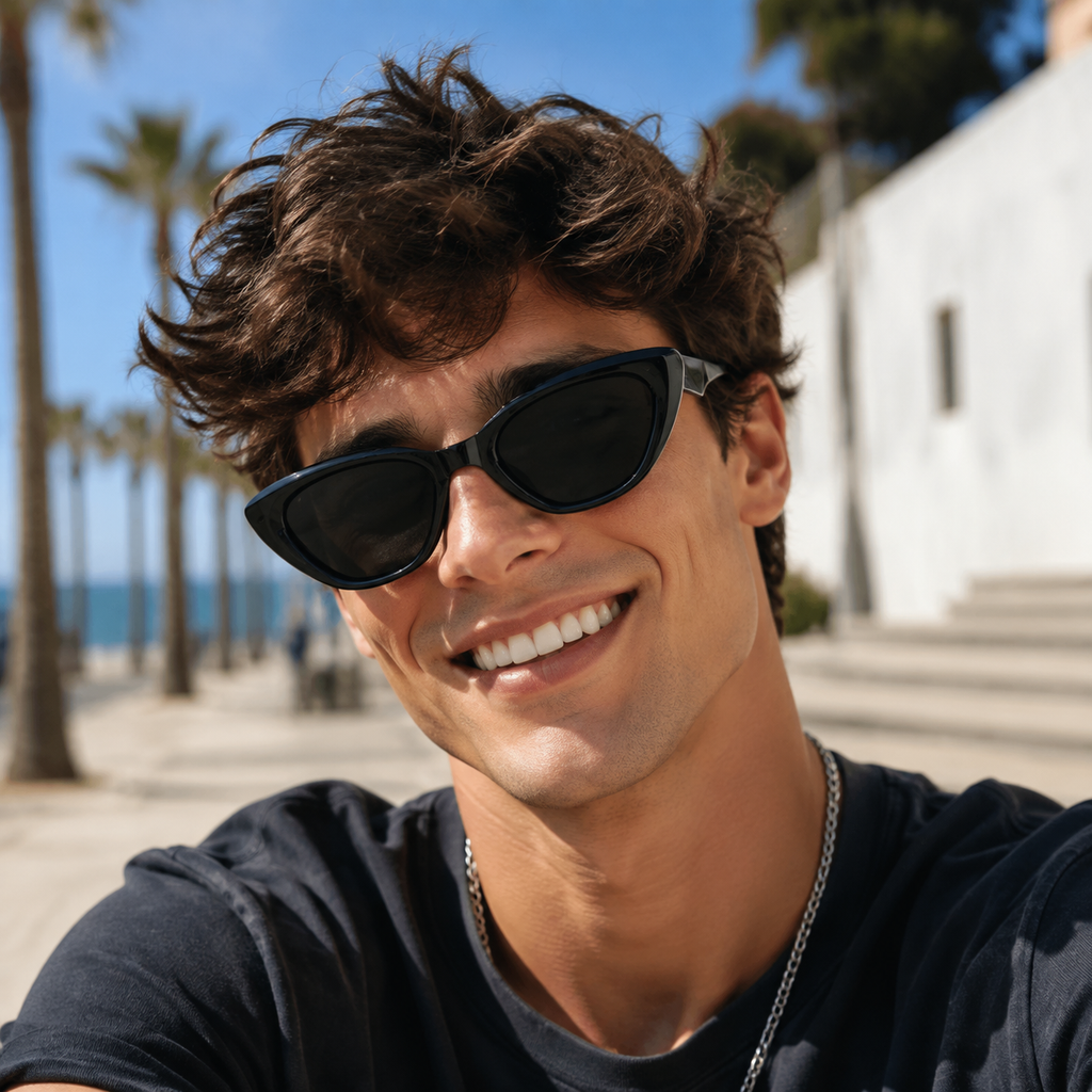 Oversized Cat-Eye Sunglasses | Sculpted Winged Statement Eyewear | 66525