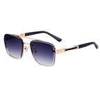Trend-Forward Square Fashion Sunglasses with Double Bridge + Diamond-Cut Edge | WF-5G122