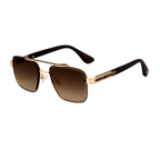 Square Fashion Sunglasses for travel and street-style outfits | Double Bridge + Diamond-Cut Edge | WF-5G77